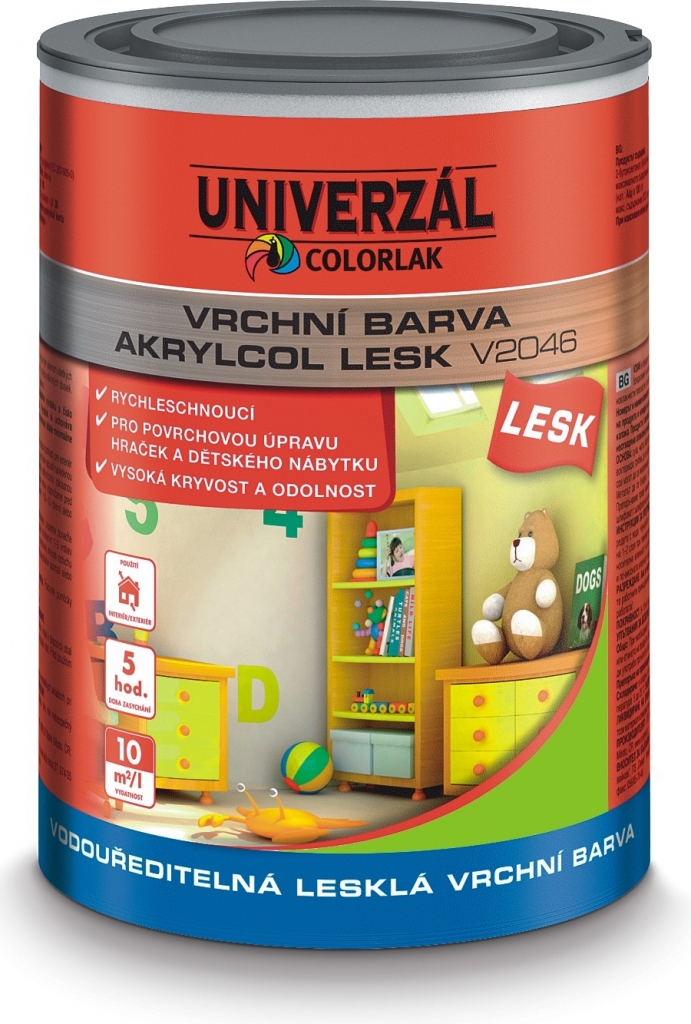 Akrylcol mat v 2045 1000 bílá 2,5l